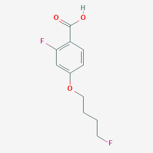 molecular formula C11H12F2O3 B8402593 2-fluoro-4-(4-fluorobutoxy)benzoic Acid 