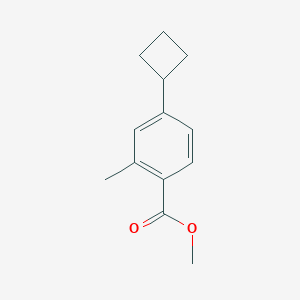 molecular formula C13H16O2 B8402653 Methyl 4-cyclobutyl-2-methylbenzoate 