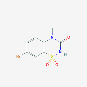 molecular formula C8H7BrN2O3S B8402668 7-bromo-4-methyl-2H-1,2,4-benzothiadiazin-3(4H)-one 1,1-dioxide 