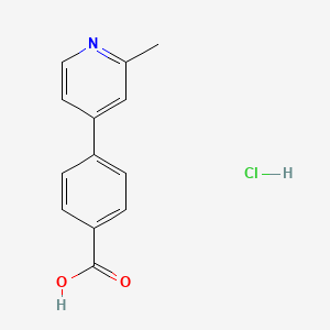 molecular formula C13H12ClNO2 B8402670 4-(2-Methylpyridin-4-yl)benzoic acid hydrochloride 