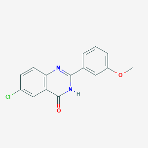molecular formula C15H11ClN2O2 B8402715 6-Chloro-2-(3-methoxyphenyl)quinazoline-4(3H)-one 