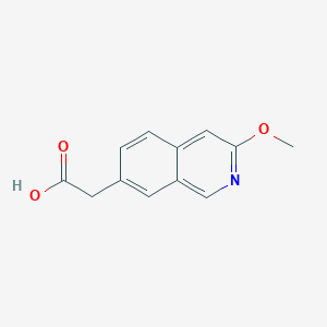 molecular formula C12H11NO3 B8402727 3-Methoxy-2-azanaphthalene-7-acetic acid 