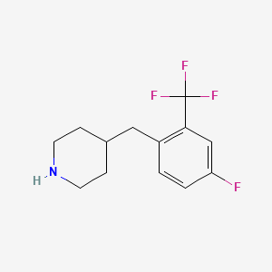 molecular formula C13H15F4N B8402728 4-(4-Fluoro-2-trifluoromethyl-benzyl)-piperidine 