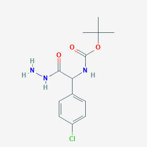 Tert-butyl 1-(4-chlorophenyl)-2-hydrazinyl-2-oxoethylcarbamate
