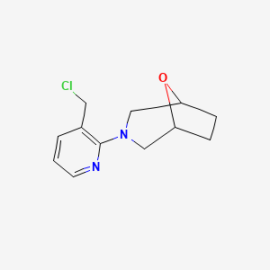 molecular formula C12H15ClN2O B8402776 3-(3-(Chloromethyl)pyridin-2-yl)-8-oxa-3-azabicyclo[3.2.1]octane 