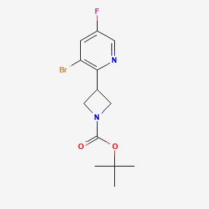 Tert-butyl 3-(3-bromo-5-fluoropyridin-2-yl)azetidine-1-carboxylate