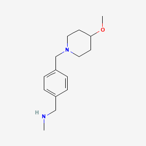 1-{4-[(4-methoxypiperidin-1-yl)methyl]phenyl}-N-methylmethanamine