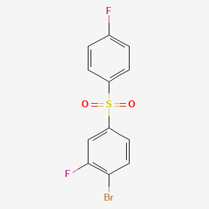 molecular formula C12H7BrF2O2S B8402808 1-Bromo-2-fluoro-4-[(4-fluorophenyl)sulfonyl]benzene 