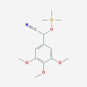 molecular formula C14H21NO4Si B8402843 (3,4,5-Trimethoxyphenyl)(trimethylsilyloxy)acetonitrile 