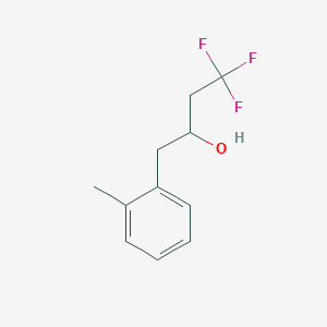 molecular formula C11H13F3O B8402847 4,4,4-Trifluoro-1-(o-tolyl)butan-2-ol 