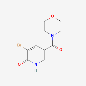 molecular formula C10H11BrN2O3 B8402853 3-bromo-5-(morpholine-4-carbonyl)pyridin-2(1H)-one 