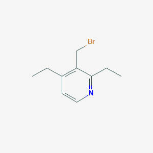 molecular formula C10H14BrN B8402912 3-(Bromomethyl)-2,4-diethylpyridine 