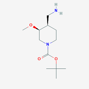 molecular formula C12H24N2O3 B8402932 cis-4-Aminomethyl-1-tert-butoxycarbonyl-3-methoxypiperidine 