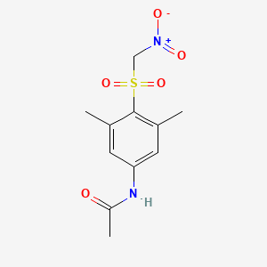 molecular formula C11H14N2O5S B8402936 (4-Acetamido-2,6-dimethylphenylsulfonyl)nitromethane 