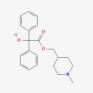 molecular formula C21H25NO3 B8402941 (1-Methylpiperidin-4-yl)methyl 2-hydroxy-2,2-diphenylacetate CAS No. 57295-18-8