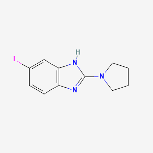 molecular formula C11H12IN3 B8403040 5-iodo-2-pyrrolidin-1-yl-1H-benzimidazole 