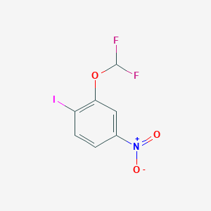molecular formula C7H4F2INO3 B8403045 2-(Difluoromethoxy)-1-iodo-4-nitrobenzene 