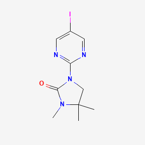 molecular formula C10H13IN4O B8403065 1-(5-Iodo-pyrimidin-2-yl)-3,4,4-trimethyl-imidazolidin-2-one 