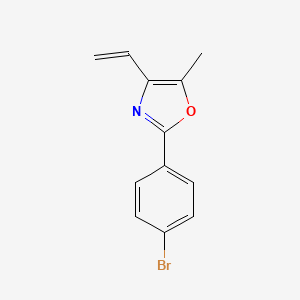 molecular formula C12H10BrNO B8403078 2-(4-Bromo-phenyl)-5-methyl-4-vinyl-oxazole 