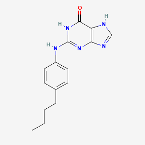6H-Purin-6-one, 1,7-dihydro-2-((4-butylphenyl)amino)-