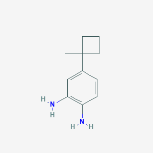molecular formula C11H16N2 B8403220 4-(1-Methylcyclobutyl)benzene-1,2-diamine 