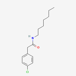 molecular formula C15H22ClNO B8403232 2-(4-chlorophenyl)-N-heptylacetamide 
