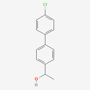 molecular formula C14H13ClO B8403246 1-[4-(4-Chlorophenyl)phenyl]ethanol 