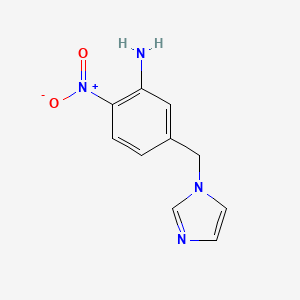 molecular formula C10H10N4O2 B8403251 5-[(1H-imidazol-1-yl)methyl]-2-nitrobenzeneamine 