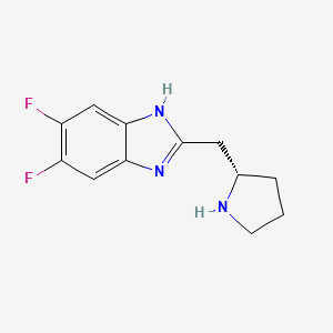 molecular formula C12H13F2N3 B8403268 5,6-difluoro-2-(S)-1-pyrrolidin-2-ylmethyl-1H-benzoimidazole 