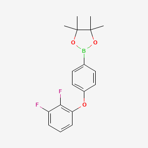 molecular formula C18H19BF2O3 B8403290 2-[4-(2,3-Difluorophenoxy)phenyl]-4,4,5,5-tetramethyl-1,3,2-dioxaborolane 