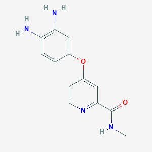 molecular formula C13H14N4O2 B8403296 4-(3,4-Diamino-phenoxy)-pyridine-2-carboxylic acid methylamide CAS No. 485841-49-4