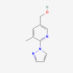 molecular formula C10H11N3O B8403312 (5-methyl-6-(1H-pyrazol-1-yl)pyridin-3-yl)methanol 