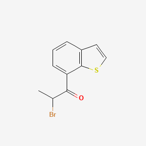 molecular formula C11H9BrOS B8403340 1-(Benzo[b]thiophen-7-yl)-2-bromopropan-1-one 