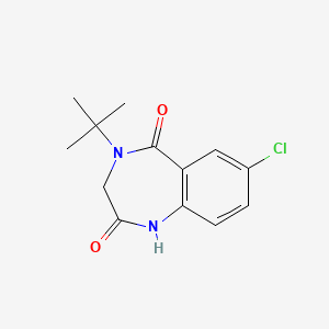 molecular formula C13H15ClN2O2 B8403375 4-Tert-butyl-7-chloro-1,3-dihydro-1,4-benzodiazepine-2,5-dione CAS No. 167689-85-2