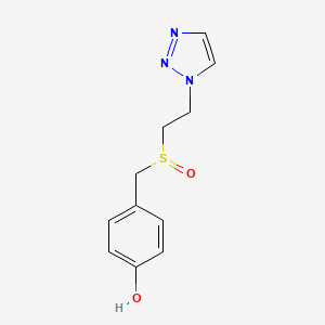 molecular formula C11H13N3O2S B8403432 4-(2-[1,2,3]Triazol-1-yl-ethanesulfinylmethyl)-phenol 