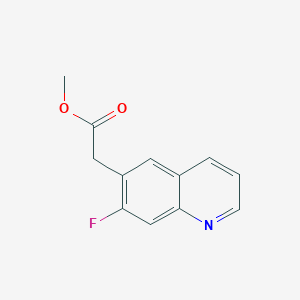 molecular formula C12H10FNO2 B8403447 (7-Fluoro-quinolin-6-yl)-acetic acid methyl ester 