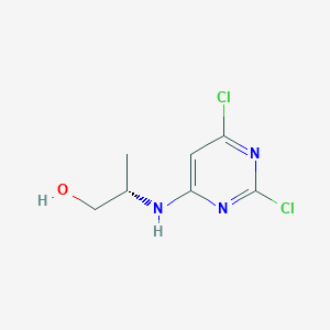 molecular formula C7H9Cl2N3O B8403452 (S)-2-((2,6-dichloropyrimidin-4-yl)amino)propan-1-ol 