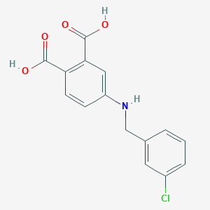 molecular formula C15H12ClNO4 B8403482 4-(3-Chloro-benzylamino)-phthalic acid 