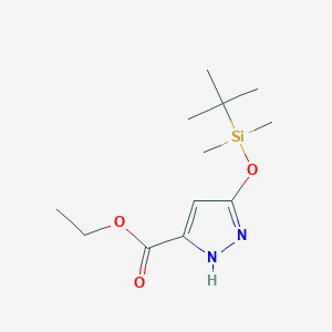 ethyl 5-{[tert-butyl(dimethyl)silyl]oxy}-1H-pyrazole-3-carboxylate