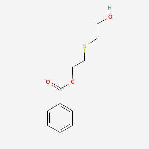 molecular formula C11H14O3S B8403563 2-[(2-Hydroxyethyl)thio]ethyl benzoate 