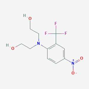 molecular formula C11H13F3N2O4 B8403570 3-Trifluoromethyl-4-[N,N-bis(2-hydroxyethyl)amino]nitrobenzene 