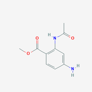 molecular formula C10H12N2O3 B8403571 Methyl 2-acetylamino-4-aminobenzoate 