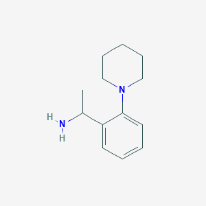 molecular formula C13H20N2 B8403577 1-(2-Piperidino-phenyl)-1-ethylamine 