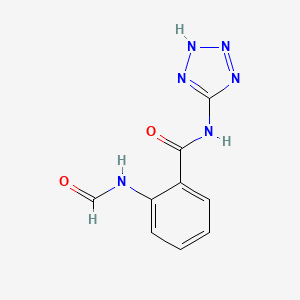 molecular formula C9H8N6O2 B8403626 2-(formylamino)-N-(1H-tetrazol-5-yl)benzamide 