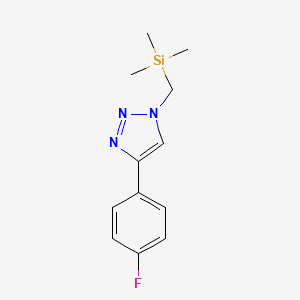 molecular formula C12H16FN3Si B8403630 4-(4-fluoro-phenyl)-1-trimethylsilanylmethyl-1H-[1,2,3]triazole 