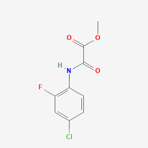 molecular formula C9H7ClFNO3 B8403639 2-(4-Chloro-2-fluoroanilino)-2-oxoacetic acid methyl ester 