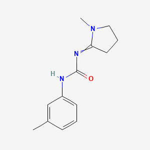 molecular formula C13H17N3O B8403647 1-(1-Methylpyrrolidin-2-ylidene)-3-(m-tolyl)urea 