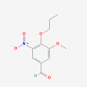 molecular formula C11H13NO5 B8403665 3-Methoxy-4-propoxy-5-nitrobenzaldehyde 