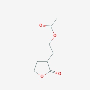 molecular formula C8H12O4 B8403682 3-(2'-acetoxyethyl)-dihydro-2(3H)furanone CAS No. 113844-96-5