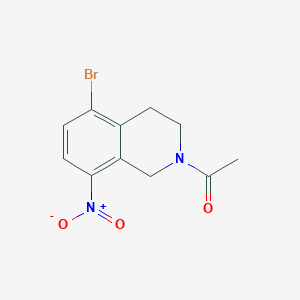 molecular formula C11H11BrN2O3 B8403727 1-(5-Bromo-8-nitro-3,4-dihydro-1H-isoquinolin-2-yl)-ethanone 
